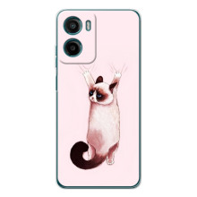 Чехол на Мооторола Мото G06 Пауэр с Котами (VPrint) – Котик падает