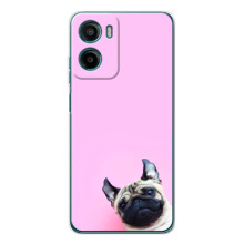 Бампер для Motorola Moto G06 Power з картинкою "Песики" (Собака на рожевому)