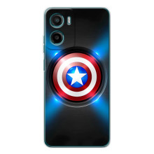 Чехол с Щитом Капитана Америки на Motorola Moto G06 Power (Яркий Щит Капитана)