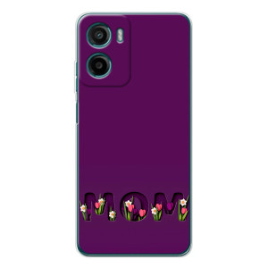 Чехлы на день мамы для Motorola Moto G06 Power – Мама с цветами