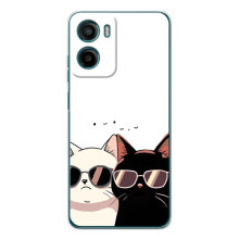 Чехол с рисунком кот на Motorola Moto G06 Power (Коты в очках)