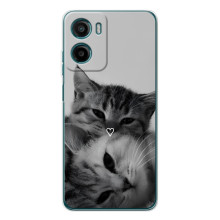 Чехол с рисунком кот на Motorola Moto G06 Power (Пара котов)