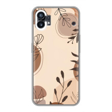 Чехол с цветочным принтом на Мооторола Мото G06 Пауэр 
 – Коричневые цветы