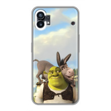 Чехол с мультфильмом Шрек на Motorola Moto G06 Power – Шрек и осел