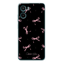 Чехол с бантиками на Мооторола Мото G06 Пауэр – Банты на черном