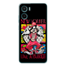 Популярные Чехлы с картинками для Мооторола Мото G06 Пауэр (Мультяшный Волк)