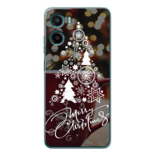 Рождественские Чехлы для Motorola Moto G06 Power (VPrint) (Елочка узорная)