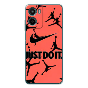 Силиконовый Чехол Nike Air Jordan на Motorola Moto G06 Power – Just Do It