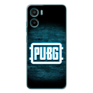 Чехол (TPU) с картинкой "Лого Пабг" на Motorola Moto G06 Power – Лого PUBG
