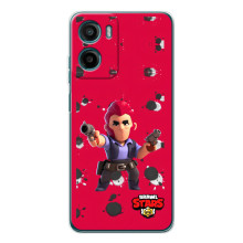 Бампер (ТПУ) з принтом Brawl Stars на Motorola Moto Г06 (Кольт на червоному)