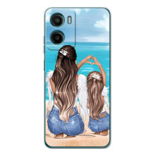 Чехол с печатью для Motorola Moto G06 - (Мама с ребенком) (AlphaPrint) (Мама с доченькой)