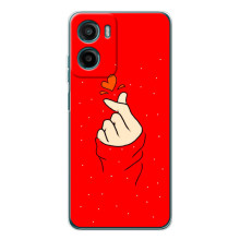 Чохол (Знак сердечка) для Motorola Moto G06 (Сердечко на червоному)