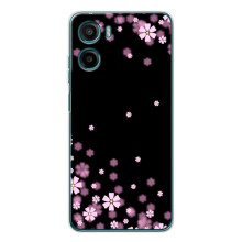 Чехол для Мо foretoldого Мото Г06 - с принтом (Дизайнерские) (AlphaPrint) (Цветочки маленькие)