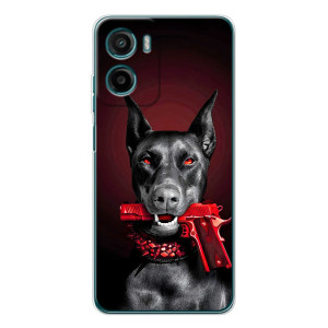Чехол ДОБЕРМАН для Motorola Moto G06 – Доберман злой