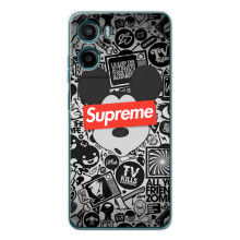 Чохол з Брендами одягу на Motorola Moto Г06 – Supreme Маус