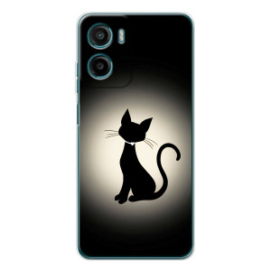 Чехол с принтом для Motorola Moto G06 (AlphaPrint) Модные коты