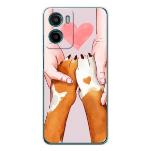 Чехол (ТПУ) Милые собачки для Motorola Moto G06 (Любовь к собакам)