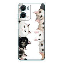 Чехол с милыми котиками на Мо Motorola Мо G06 – Черно-белые котики