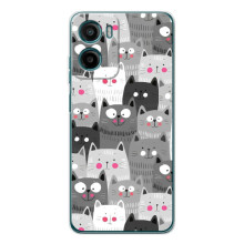 Чехол с милыми котиками на Мо Motorola Мо G06 – Коллаж с котами