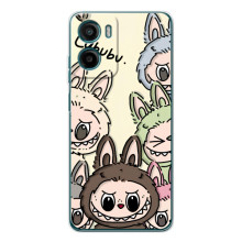 Чехол с Лабубу на Motorola Moto G06 (Коллаж Лабубу)