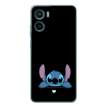Чехол с принтом Стич на Motorola Moto G06 – Стич на черном