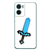 Чехлы для Motorola Moto G06 (Персонажи Майн Крафт) (Меч)