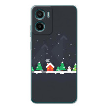 Силіконовий бампер на різдво для Motorola Moto G06 (Місто зимове)