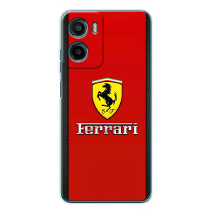 Силіконовий бампер з картинкою машини на Motorola Moto G06 – Ferrari Logo