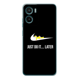 Силиконовый Чехол на Motorola Moto G06 с картинкой Nike – Later