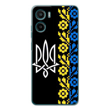 Силіконовый Чохол на Motorola Moto G06 (Герб и вишиванка)