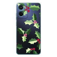 Зимние Чехлы для Мо foretoldого Мото Г06 - прозрачный фон (Рождественский фон)