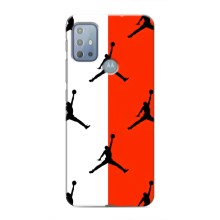 Чехлы для Motorola MOTO G10 - с картинкой JORDAN (AlphaPrint) (Лого Джордан)