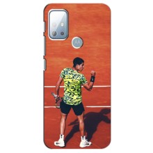 Чехлы с принтом Спортивная тематика для Motorola G10 (Алькарас Теннисист)