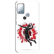 Чехлы с принтом Спортивная тематика для Motorola G10 (Волейболист)