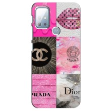Чехол (Dior, Prada, YSL, Chanel) для Motorola MOTO G10 (Модница)