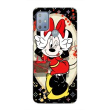 Чехол Disney Mouse Motorola MOTO G10 (PREMIUMPrint) (Минни peace)