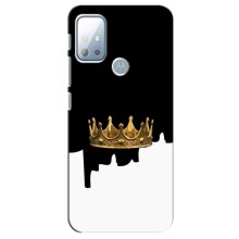 Чехол (Корона на чёрном фоне) для Моторола джи 10 – Золотая корона