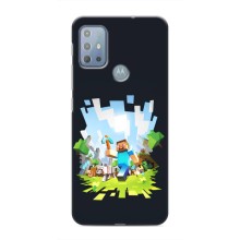 Чехол Майнкрафт на Motorola MOTO G10 (AlphaPrint) Minecraft (персонажи Minecraft)