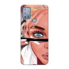 Чехол с печатью для Motorola MOTO G10 - (Мода) (AlphaPrint) (Макияж)