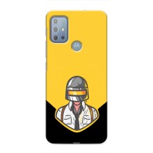 Чеjхол PUBG для Моторола МОТО G10 (AlphaPrint) (Пабг в шоломі)
