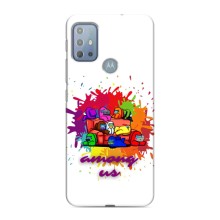 Чехол Амонг Ас для Motorola MOTO G10 (AlphaPrint) (Яркий АмонгАс)