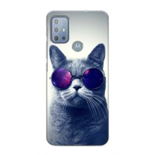 Чехол с принтом для Motorola MOTO G10 (AlphaPrint) Модные коты (Стильный кот)