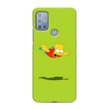 Чехол с Симпсонами для Motorola MOTO G10 (VPrint) (Барт Симпсон)