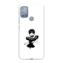 Чехлы Венсдей на Motorola MOTO G10 Уэнсдей (AlphaPrint) (танец Уэнздей)