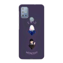 Чехлы Венсдей на Motorola MOTO G10 Уэнсдей (AlphaPrint) (Уэнздей и подруга)