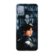 Чехлы Венсдей на Motorola MOTO G10 Уэнсдей (AlphaPrint) (Уэнздей кошка)