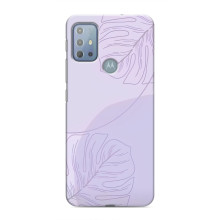 Чохол квітковий дизайн для Motorola MOTO G10 – Монстера фіолетова