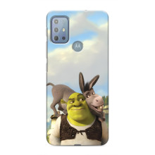 Чехол с мультфильмом Шрек на Motorola MOTO G10 – Шрек и осел