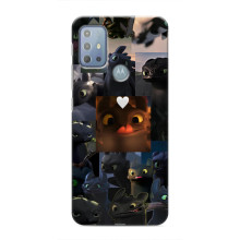 Чехол как приручить дракона на Motorola MOTO G10 – Дракон коллаж