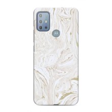 Мраморный чехол на Motorola MOTO G10 (VPrint) (Белый мрамор)